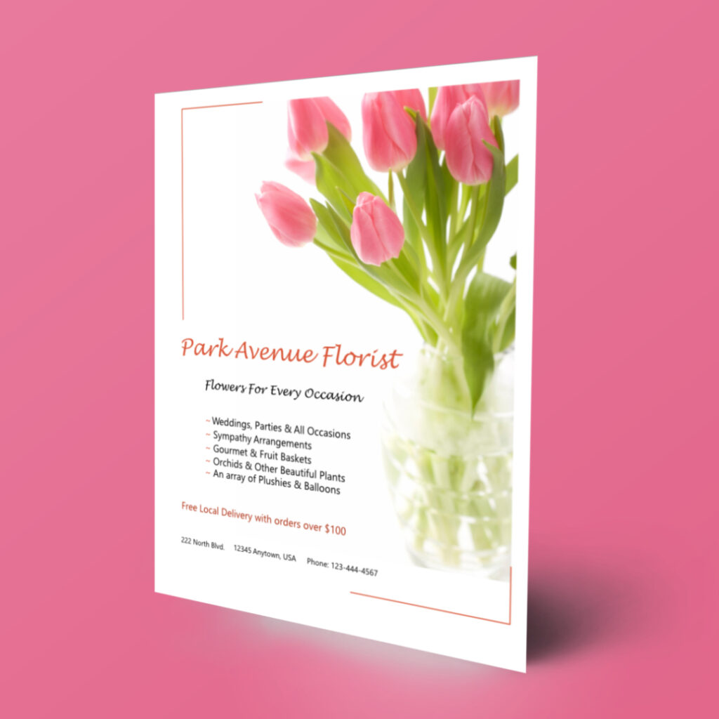 Florist business flyer